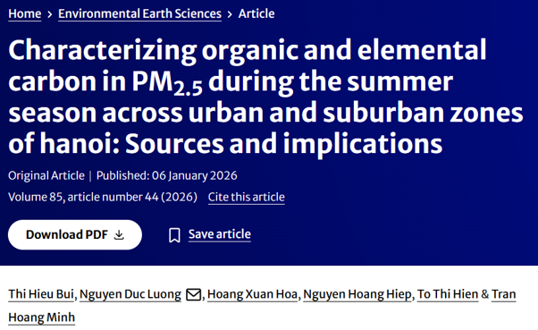 Characterizing organic and elemental carbon in PM2.5 during the summer season across urban and suburban zones of hanoi: Sources and implications