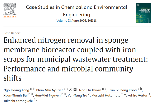 Enhanced nitrogen removal in sponge membrane bioreactor coupled with iron scraps for municipal wastewater treatment: Performance and microbial community shifts