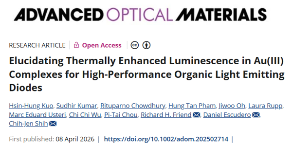 Elucidating Thermally Enhanced Luminescence in Au(III) Complexes for High-Performance Organic Light Emitting Diodes