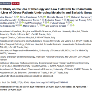 Pilot Study on the Use of Rheology and Low Field Nmr to Characterize the Liver of Obese Patients Undergoing Metabolic and Bariatric Surgery