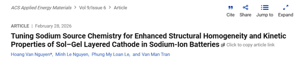 Picture1 Tuning Sodium Source Chemistry for Enhanced Structural Homogeneity and Kinetic Properties of Sol–Gel Layered Cathode in Sodium-Ion Batteries
