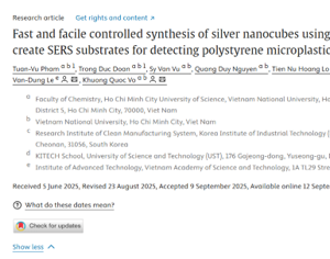 Picture1 Fast and facile controlled synthesis of silver nanocubes using the solvothermal process to create SERS substrates for detecting polystyrene microplastics