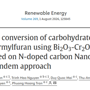 Picture1 Efficient conversion of carbohydrates into 2,5-diformylfuran using Bi2O3-Cr2O3 supported on N-doped carbon Nanotubes: A green tandem approach