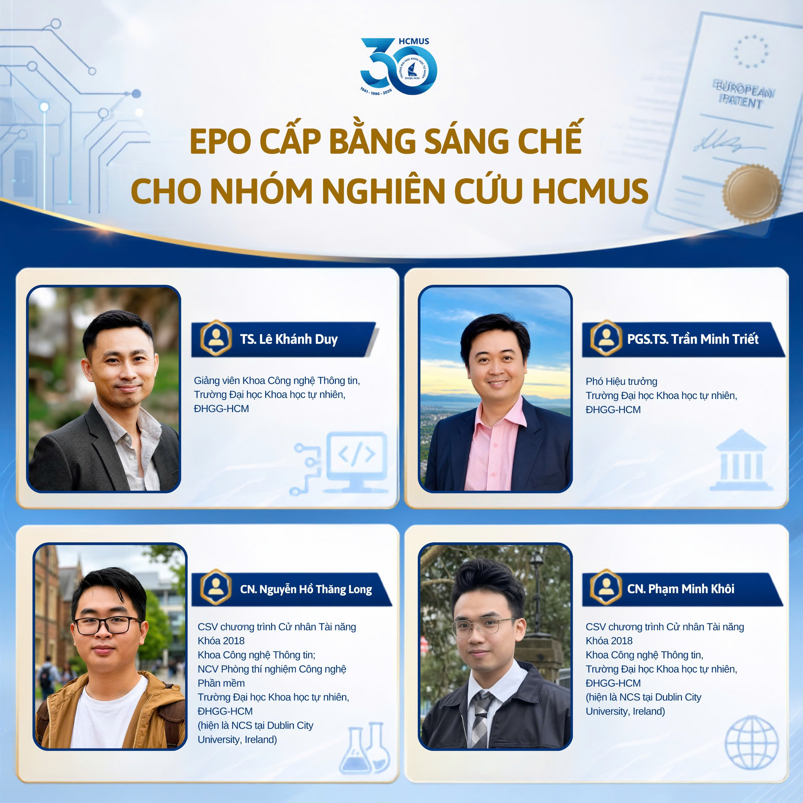Sáng chế về gán nhãn ảnh y khoa 3D của HCMUS được cấp Bằng sáng chế châu Âu