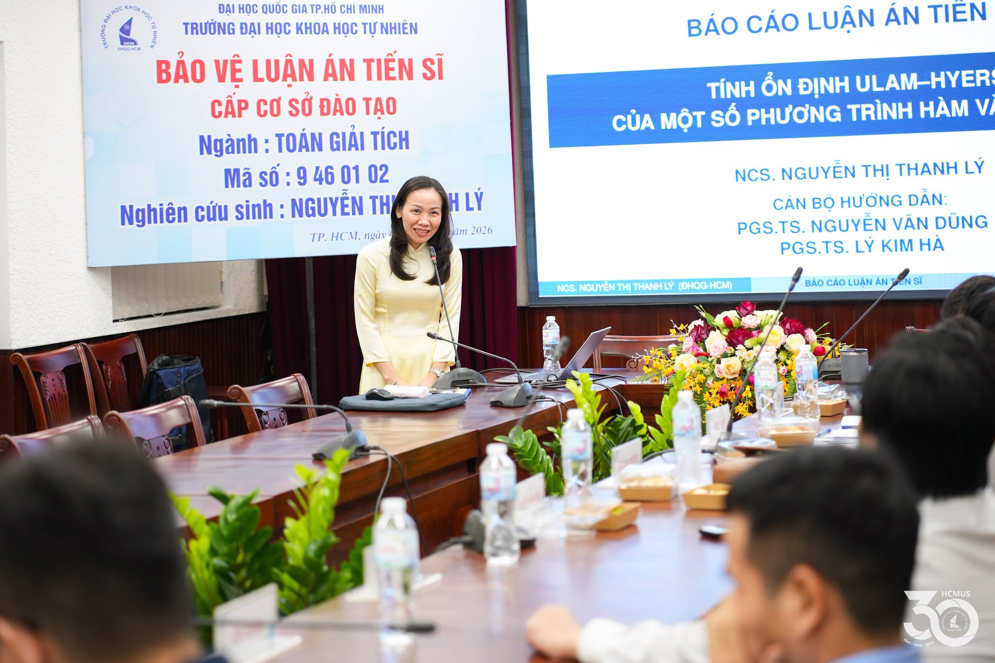 Nghiên cứu sinh Nguyễn Thị Thanh Lý bảo vệ thành công luận án tiến sĩ ngành Toán giải tích