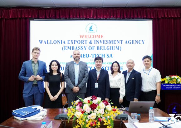 Trường Đại học Khoa học tự nhiên, ĐHQG-HCM làm việc với Wallonia Export & Investment Agency (Embassy of Belgium) và Neo-Tech SA (Bỉ)