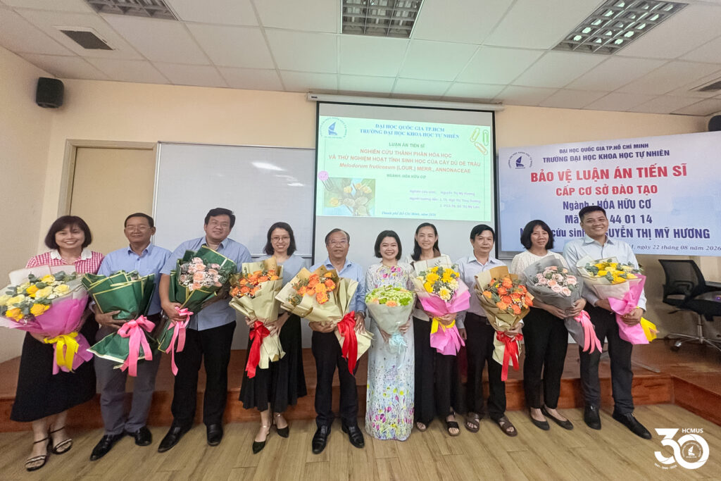 NCS. Nguyễn Thị Mỹ Hương bảo vệ thành công luận án tiến sĩ ngành Hóa hữu cơ về tiềm năng dược lý của cây Dù dủ trâu