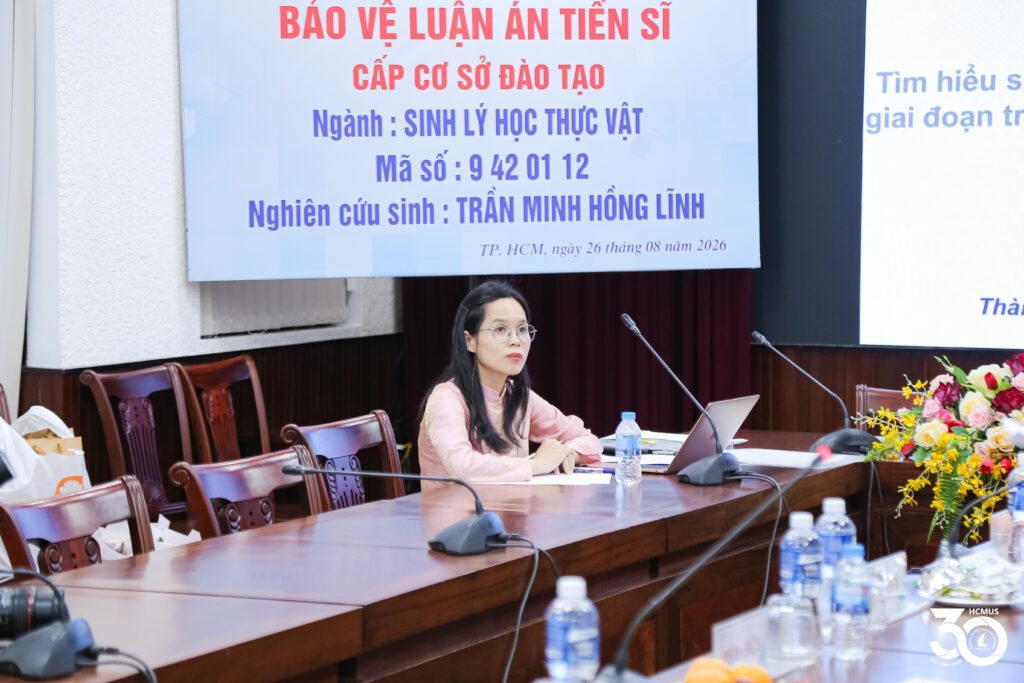 NCS Trần Minh Hồng Lĩnh bảo vệ thành công luận án tiến sĩ về rút ngắn thời gian trưởng thành ở cây lúa