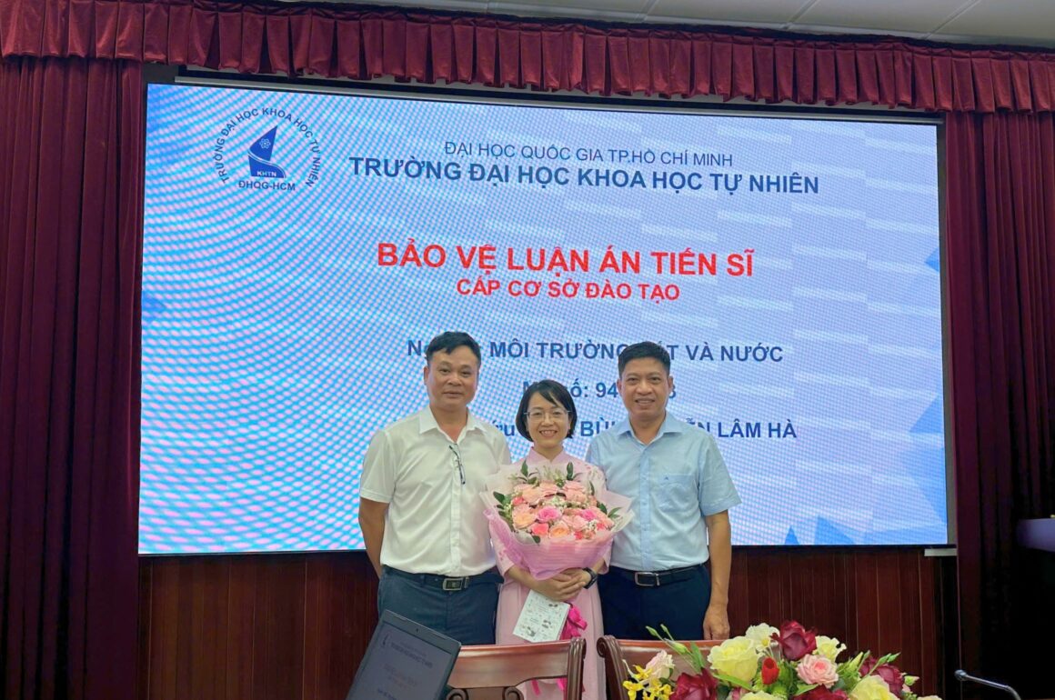 NCS. Bùi Nguyễn Lâm Hà bảo vệ thành công luận án tiến sĩ về bốc thoát hơi tiềm năng và dòng chảy mặt thượng lưu sông Đồng Nai