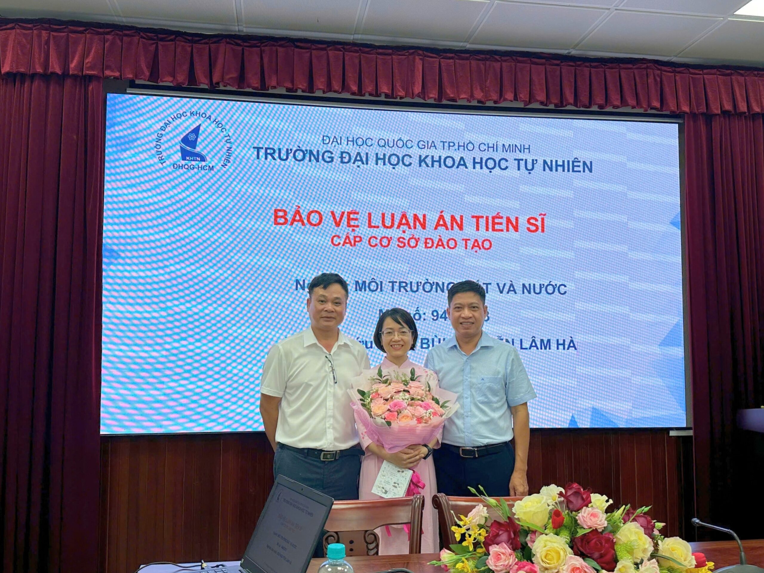 NCS. Bùi Nguyễn Lâm Hà bảo vệ thành công luận án tiến sĩ về bốc thoát hơi tiềm năng và dòng chảy mặt thượng lưu sông Đồng Nai