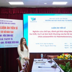NCS. Vũ Ngọc Bích Đào bảo vệ thành công luận án tiến sĩ về hệ nano lipid ứng dụng trong bảo vệ da và làm lành thương