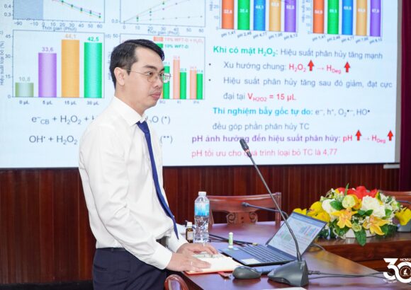 NCS. Nguyễn Thế Luân bảo vệ thành công luận án tiến sĩ về chế tạo vật liệu WO3 pha tạp sắt trên nền diatomite để loại bỏ kháng sinh trong nước